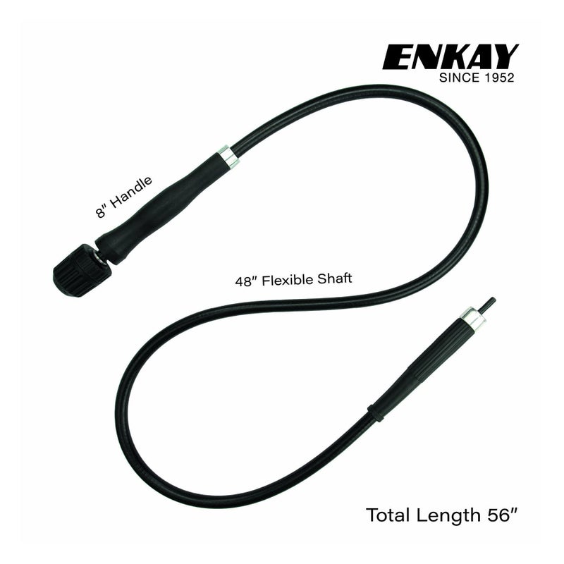 ENKAY - Heavy Duty Flex Shaft with 1/4 inch Keyless Chuck (56 inches) - Image 2